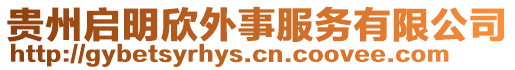 貴州啟明欣外事服務(wù)有限公司