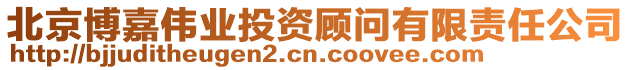 北京博嘉偉業(yè)投資顧問有限責(zé)任公司