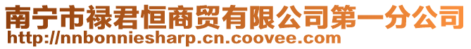 南寧市祿君恒商貿(mào)有限公司第一分公司