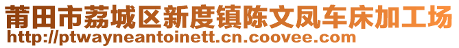 莆田市荔城區(qū)新度鎮(zhèn)陳文鳳車床加工場