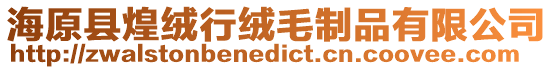 海原縣煌絨行絨毛制品有限公司