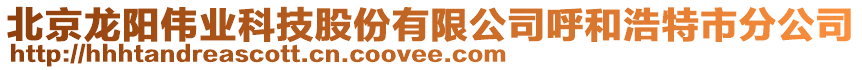 北京龍陽偉業科技股份有限公司呼和浩特市分公司
