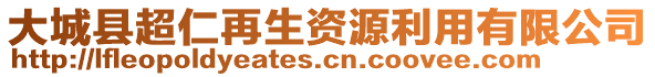 大城縣超仁再生資源利用有限公司