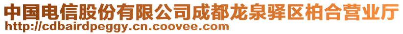 中國電信股份有限公司成都龍泉驛區(qū)柏合營業(yè)廳