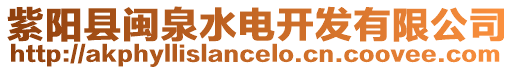 紫陽縣閩泉水電開發有限公司