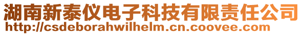 湖南新泰儀電子科技有限責(zé)任公司