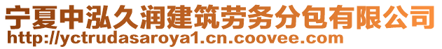 寧夏中泓久潤建筑勞務(wù)分包有限公司