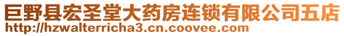 巨野縣宏圣堂大藥房連鎖有限公司五店