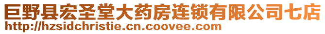 巨野縣宏圣堂大藥房連鎖有限公司七店