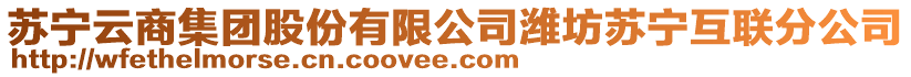 蘇寧云商集團股份有限公司濰坊蘇寧互聯分公司