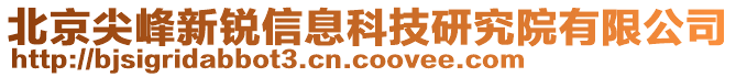 北京尖峰新銳信息科技研究院有限公司