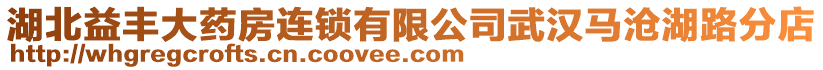 湖北益豐大藥房連鎖有限公司武漢馬滄湖路分店