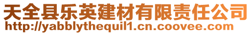 天全縣樂英建材有限責(zé)任公司