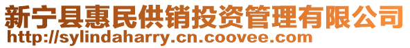 新寧縣惠民供銷投資管理有限公司