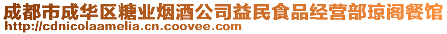 成都市成華區(qū)糖業(yè)煙酒公司益民食品經(jīng)營(yíng)部瓊閣餐館