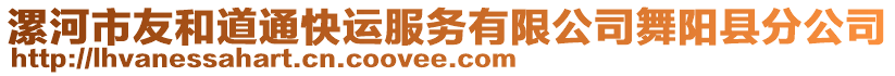 漯河市友和道通快運服務(wù)有限公司舞陽縣分公司