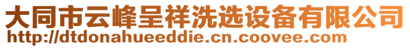 大同市云峰呈祥洗選設(shè)備有限公司