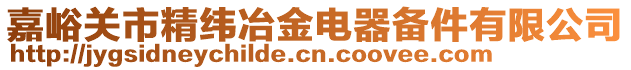 嘉峪關(guān)市精緯冶金電器備件有限公司