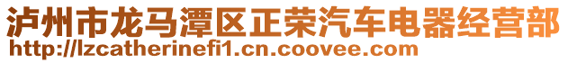 瀘州市龍馬潭區(qū)正榮汽車電器經(jīng)營部