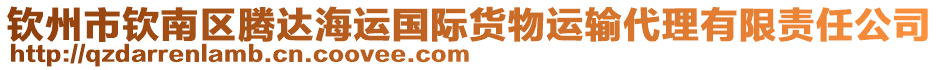 欽州市欽南區(qū)騰達(dá)海運(yùn)國(guó)際貨物運(yùn)輸代理有限責(zé)任公司