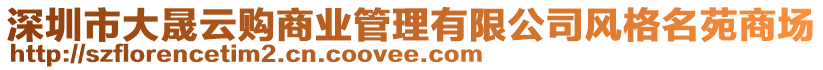 深圳市大晟云購商業(yè)管理有限公司風格名苑商場