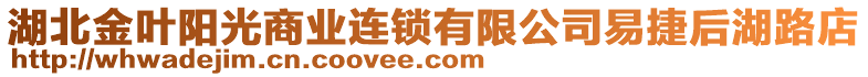 湖北金葉陽光商業連鎖有限公司易捷后湖路店