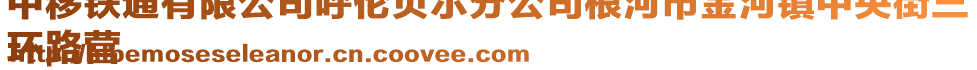 中移铁通有限公司呼伦贝尔分公司根河市金河镇中央街三
环路营