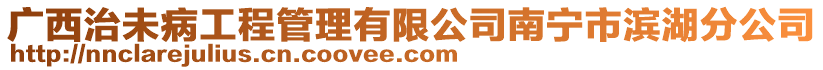 廣西治未病工程管理有限公司南寧市濱湖分公司