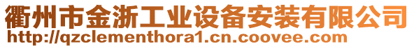 衢州市金浙工業(yè)設(shè)備安裝有限公司