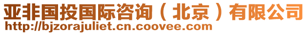 亞非國(guó)投國(guó)際咨詢（北京）有限公司