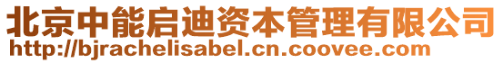 北京中能啟迪資本管理有限公司