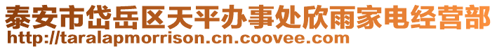 泰安市岱岳區(qū)天平辦事處欣雨家電經(jīng)營(yíng)部