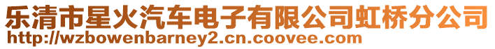 樂清市星火汽車電子有限公司虹橋分公司