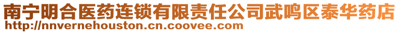 南寧明合醫(yī)藥連鎖有限責(zé)任公司武鳴區(qū)泰華藥店