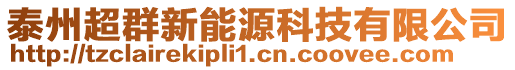 泰州超群新能源科技有限公司