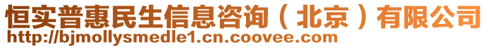 恒實(shí)普惠民生信息咨詢（北京）有限公司