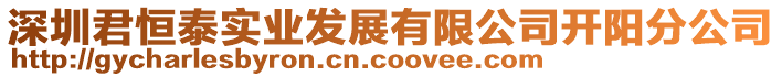 深圳君恒泰實(shí)業(yè)發(fā)展有限公司開陽分公司