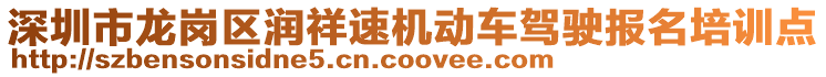 深圳市龍崗區(qū)潤(rùn)祥速機(jī)動(dòng)車駕駛報(bào)名培訓(xùn)點(diǎn)