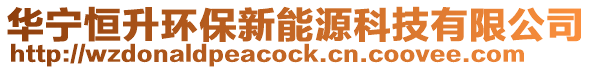 華寧恒升環保新能源科技有限公司
