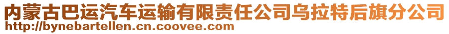 內蒙古巴運汽車運輸有限責任公司烏拉特后旗分公司