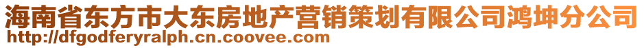 海南省東方市大東房地產營銷策劃有限公司鴻坤分公司