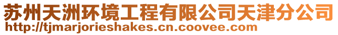 蘇州天洲環(huán)境工程有限公司天津分公司