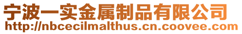 寧波一實金屬制品有限公司