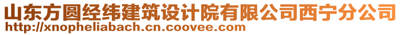山東方圓經(jīng)緯建筑設計院有限公司西寧分公司