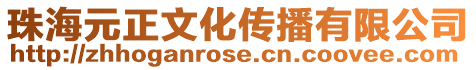 珠海元正文化傳播有限公司
