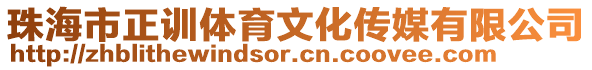 珠海市正訓(xùn)體育文化傳媒有限公司