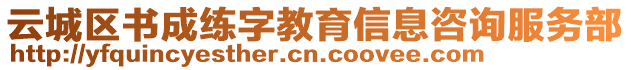 云城區(qū)書成練字教育信息咨詢服務部