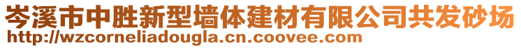 岑溪市中勝新型墻體建材有限公司共發砂場