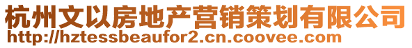 杭州文以房地產(chǎn)營(yíng)銷策劃有限公司