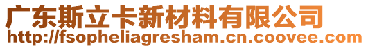 廣東斯立卡新材料有限公司